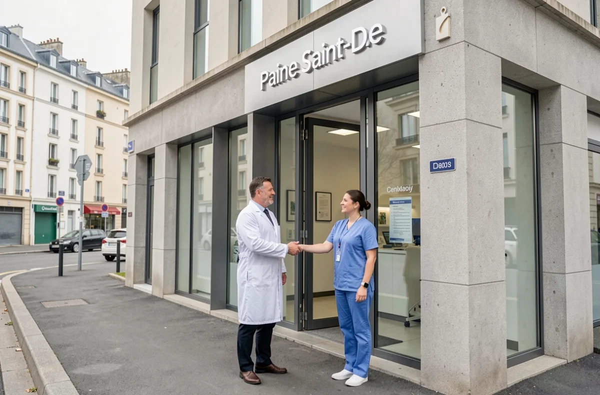 Entrée du Centre Dentaire Dentora spécialisé en dentisterie et orthodontie à Plaine Saint-Denis